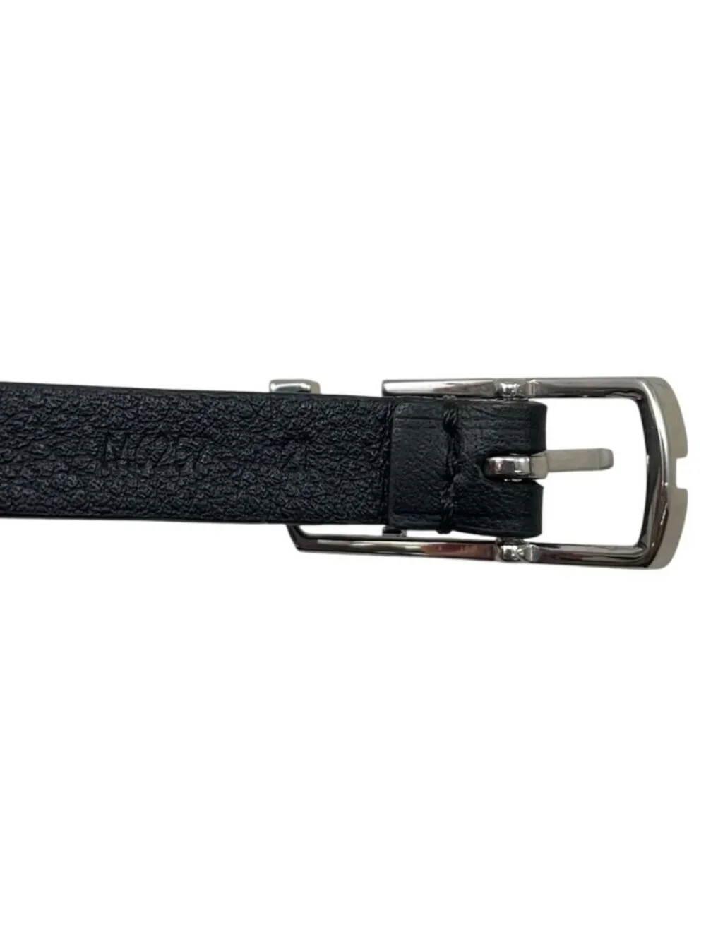 Louis Vuitton Bracelet Neogram Leather LV Logo Noir Black Silver